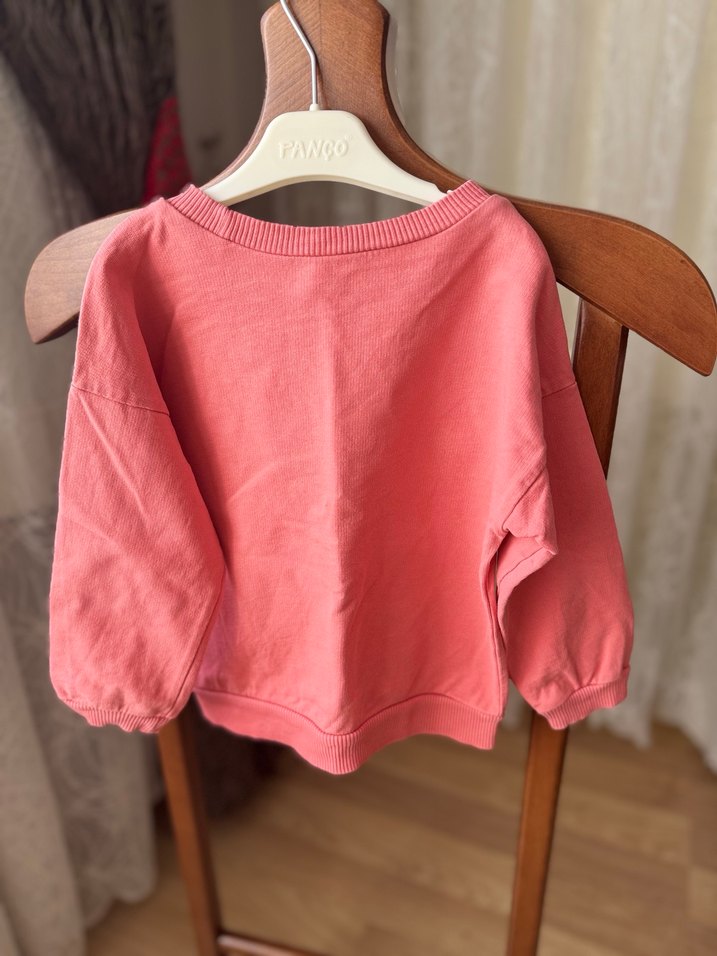 Kız Çocuk Pembe Sweatshirt - Görsel 3