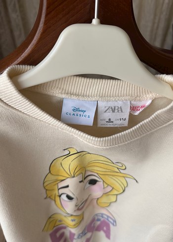 Kız Çocuk Elsa Baskılı Beyaz Sweatshirt - Görsel 2