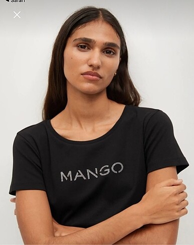 Mango Logolu Pamuklu Tshirt