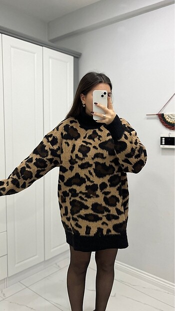 Leoparlı uzun kazak