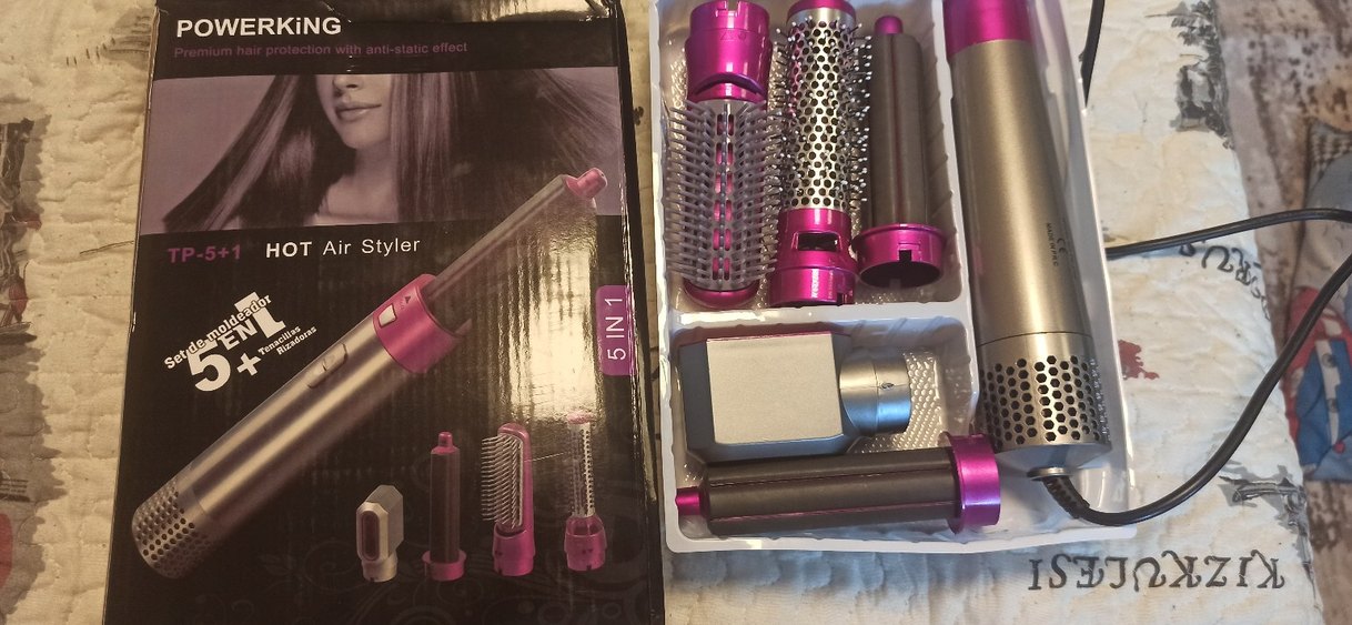 Pembe ve Gri Saç Şekillendirici Set - Görsel 3