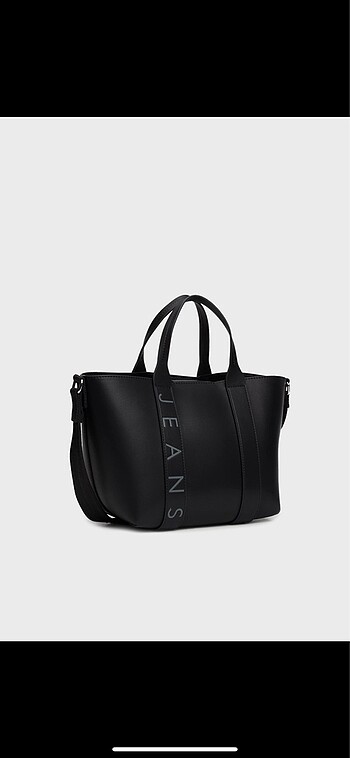 Beden siyah Renk Tommy hilfiger jeans tote logolu çapraz omuz çanta