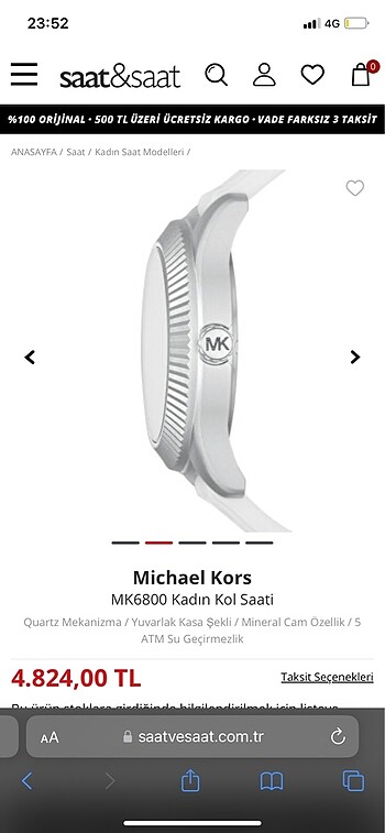 Michael Kors Micheal kors beyaz saat