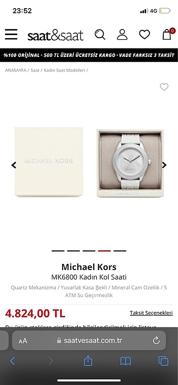  Beden beyaz Renk Micheal kors beyaz saat