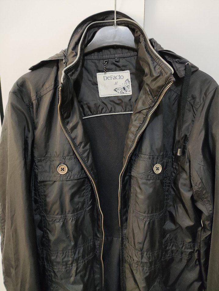 Siyah Kadın yağmurluk - Görsel 2