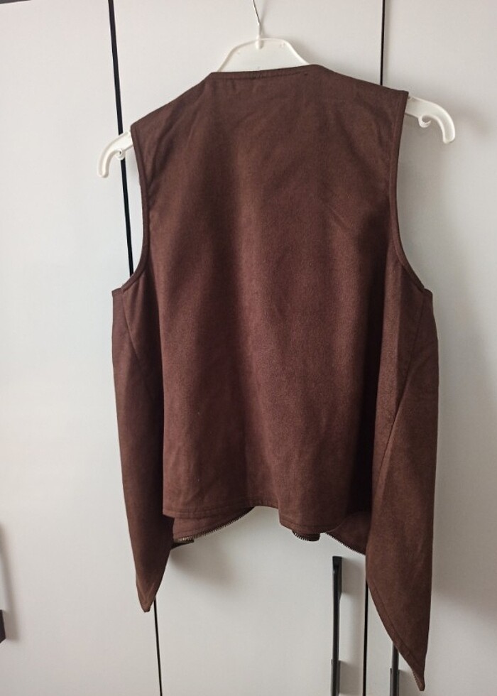 Süet yelek - Görsel 2