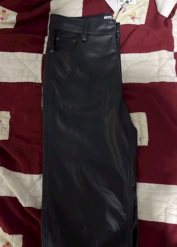 Kadın Siyah Deri pantolon - Görsel 2