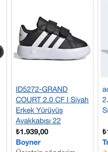 24 Beden siyah Renk Orijinal Adidas spor ayakkabı