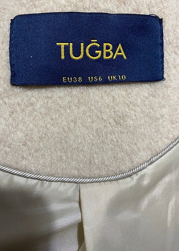 Düğmeli Bej Kadın Uzun Kaşe Kaban - Görsel 5