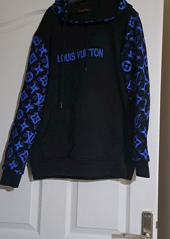 Mavi Baskılı Kapüşonlu Erkek Sweatshirt - Görsel 9