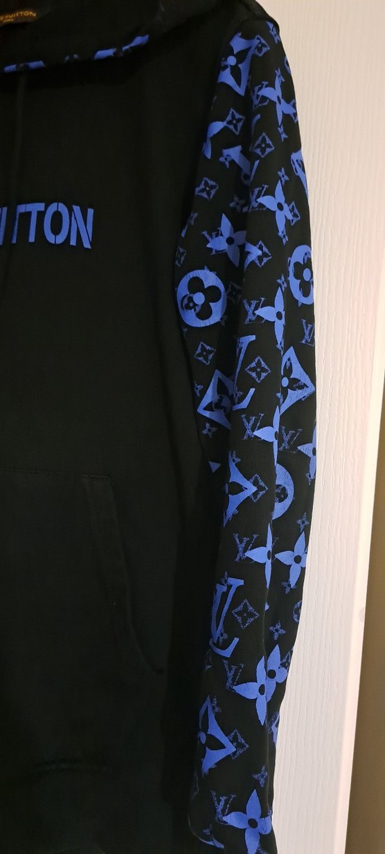 Mavi Baskılı Kapüşonlu Erkek Sweatshirt - Görsel 2