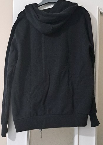 Erkek Siyah Fermuarlı Sweatshirt - Görsel 4