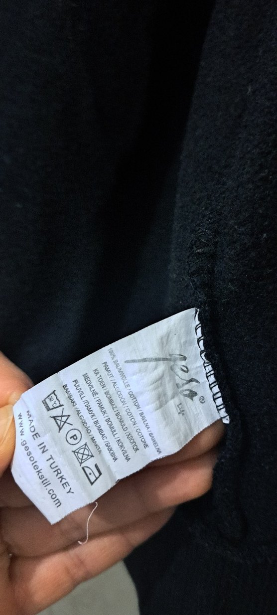 Erkek Siyah Fermuarlı Sweatshirt - Görsel 3