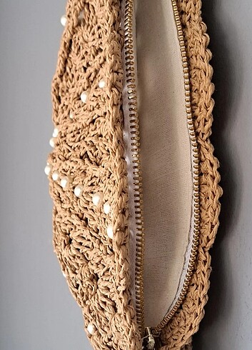 İncili El emegim örgü çanta - Görsel 2