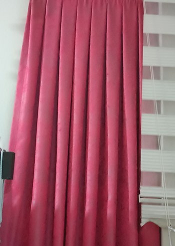 Parlak Kırmızı fon perde - Görsel 2