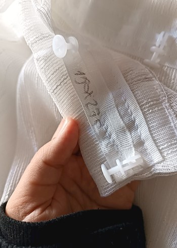 Bohem Tarzı Beyaz Düz Tül Perde - Görsel 4