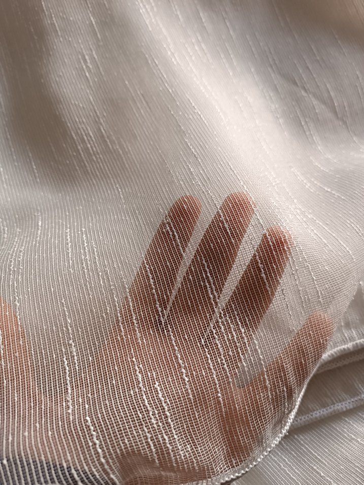 Bohem Tarzı Beyaz Düz Tül Perde - Görsel 2