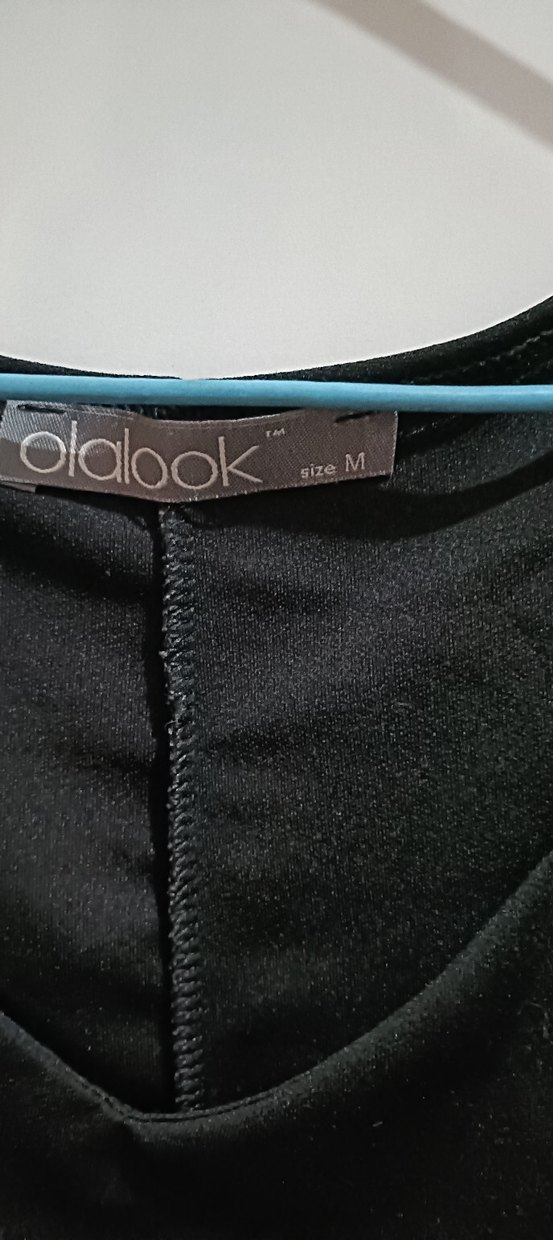 Siyah V Yaka Uzun Kollu Kadın Bluz - Görsel 2