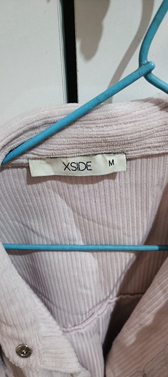 Pudra Kadın Kadife Düğmeli Uzun Kollu Gömlek - Görsel 3