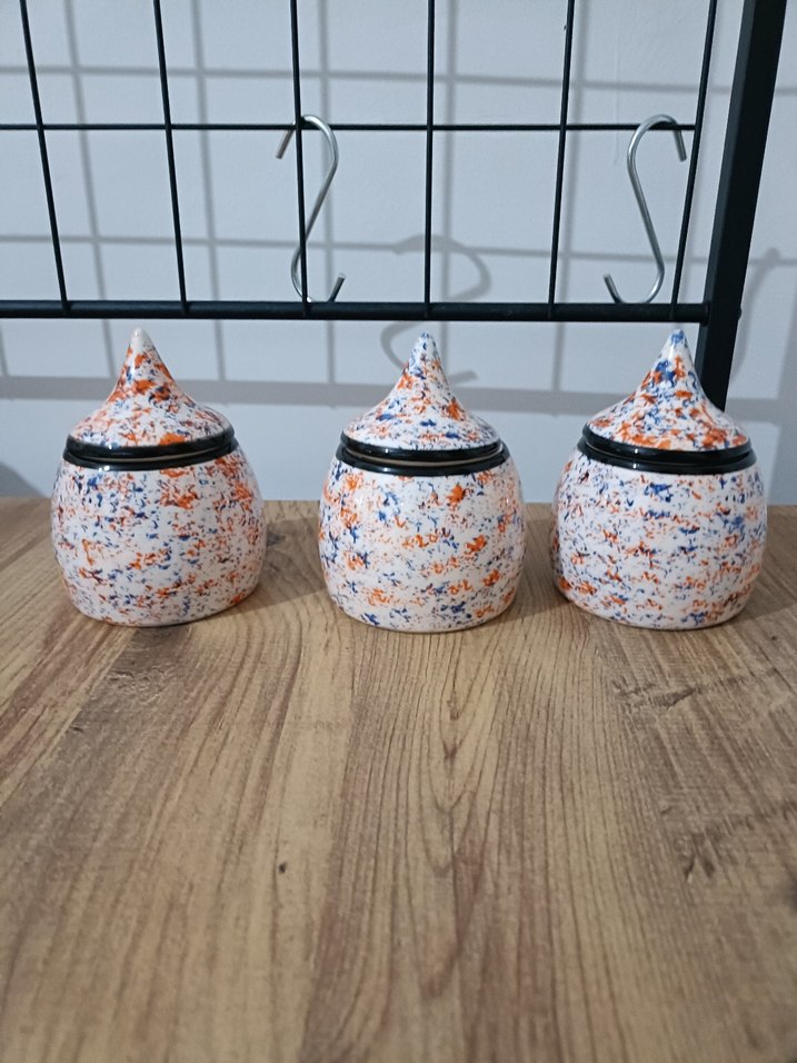 Renkli Seramik Baharatlık Seti - Görsel 2