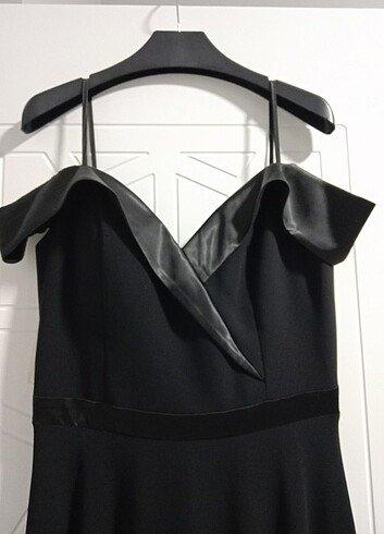 Siyah tül abiye elbise 
