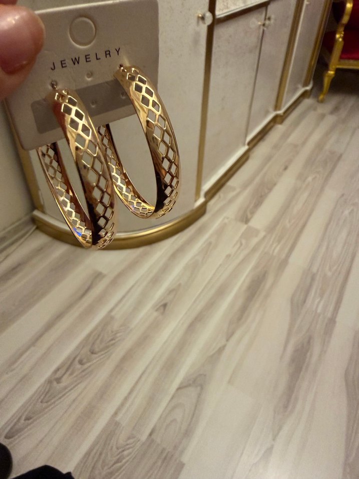 Gold Halka Küpe - Görsel 3