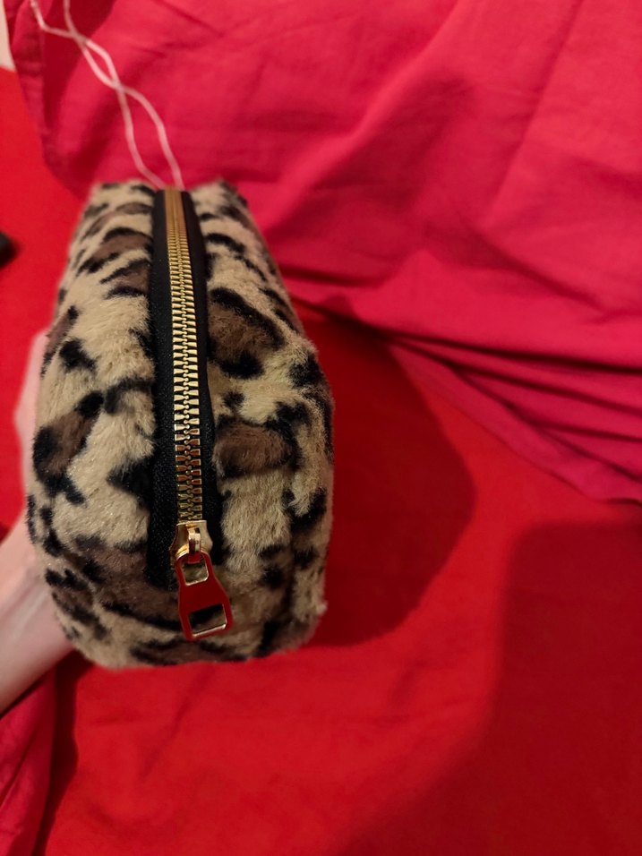 Leopar Desenli Makyaj Çantası - Görsel 2