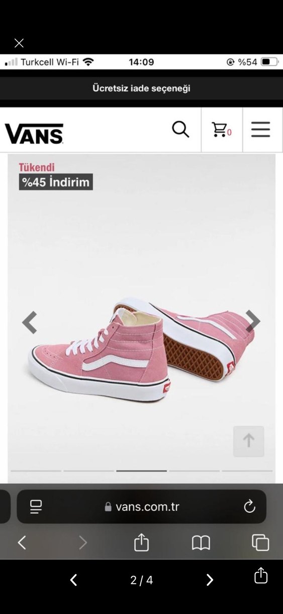 Pembe Vans Skate Ayakkabı - Görsel 2