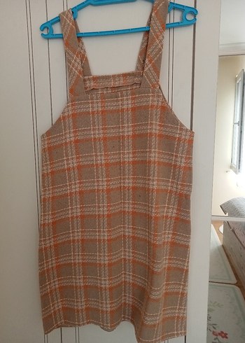 Ekru Ekose kadın hamile elbisesi - Görsel 3