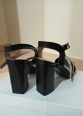 36 Beden siyah Renk Kadın topuklu siyah abiye ayakkabı