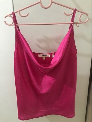 Pembe degaje yaka bluz