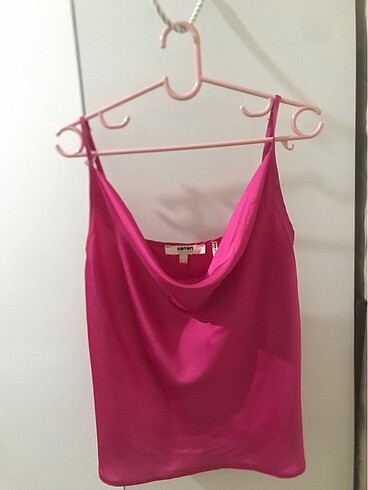 Koton Pembe degaje yaka bluz