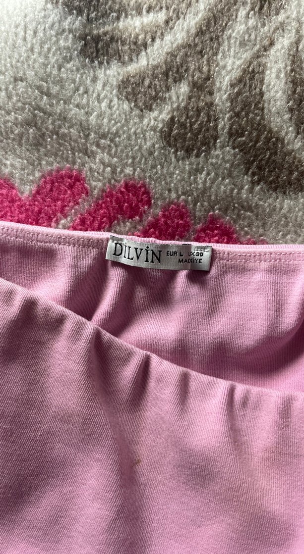 Pastel Pembe Straplez Üst - Görsel 2