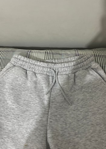 Gri Kadın Salaş Pamuklu Eşofman Altı - Görsel 2