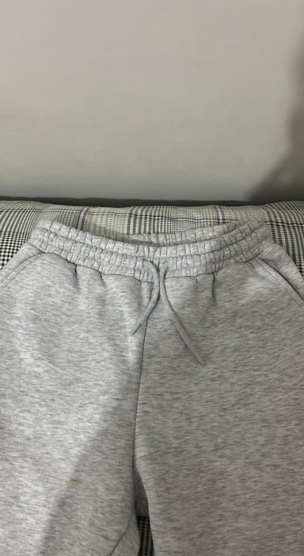 Gri Kadın Salaş Pamuklu Eşofman Altı - Görsel 2