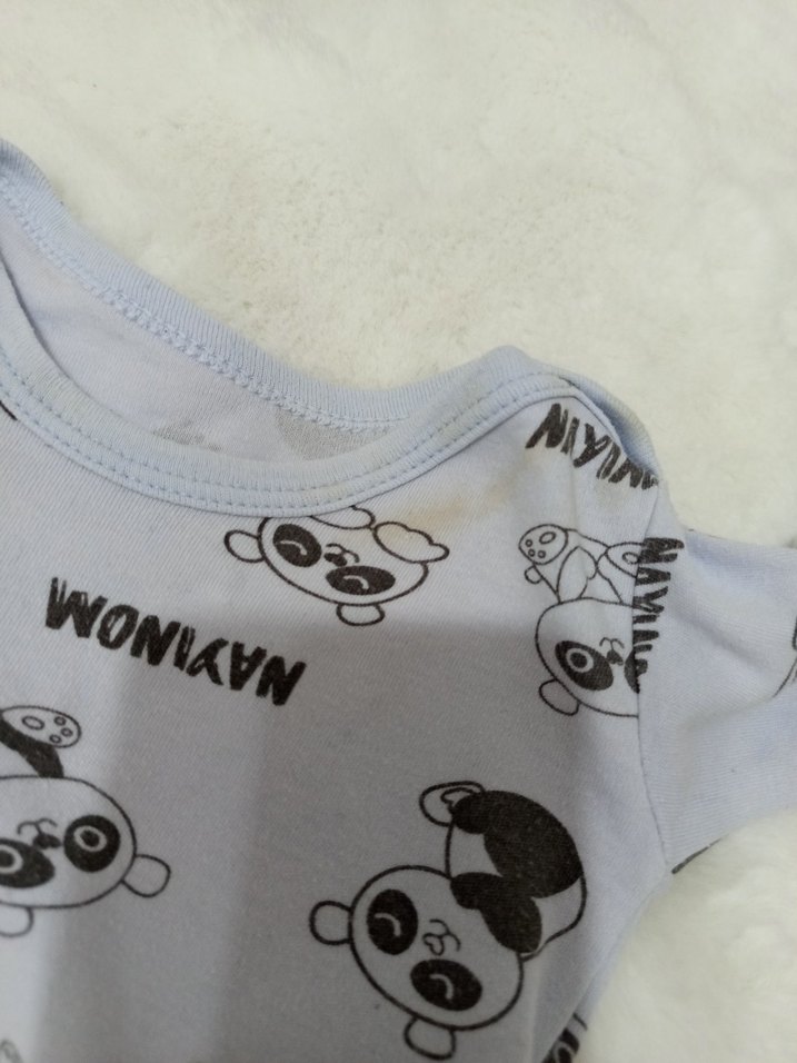 Uzun Kollu Bebek Body - Gri Baskılı 3 adet. 0-3 ay - Görsel 2