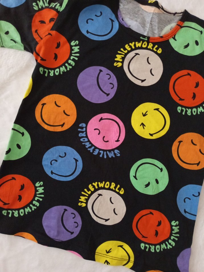 Renkli  Desenli Kız Tişörtü - Görsel 2