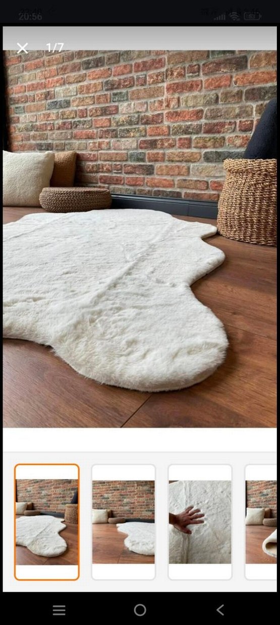 tavşan tüyü post peluş yumuşak halı - Görsel 2