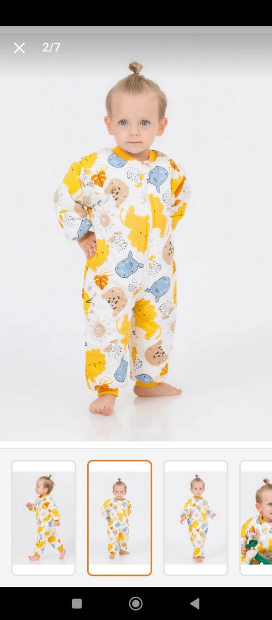 Desenli Sarı Erkek Bebek Uyku Tulumu cantoy - Görsel 2
