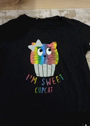 Renkli Baskılı Kız Tişörtü Püsküllü - Görsel 2