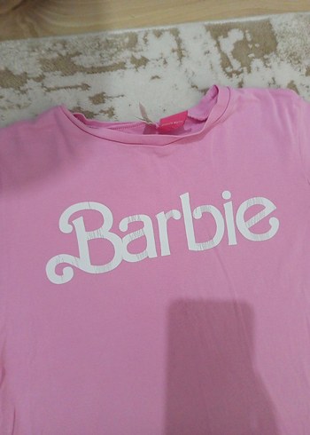 Pembe Barbie Baskılı Kız Tişörtü 13_14 yaş - Görsel 2