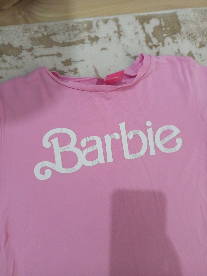 Pembe Barbie Baskılı Kız Tişörtü 13_14 yaş - Görsel 2