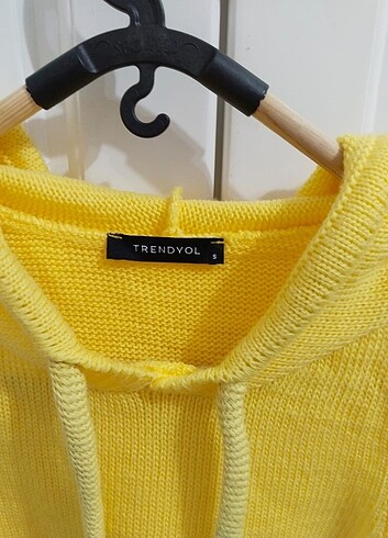 universal Beden sarı Renk Trendyol Milla cut out triko kazak süper oversize