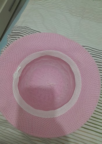 3-5 Yaş, 21 cm Beden Pembe Dantel Detaylı Nakışlı Çocuk Şapkası