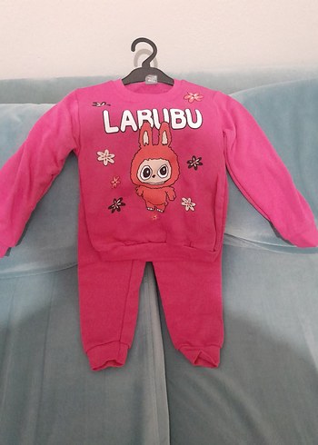 Pembe Baskılı Uzun Kollu Bebek Kıyafet Takımı 6 yas - Görsel 2