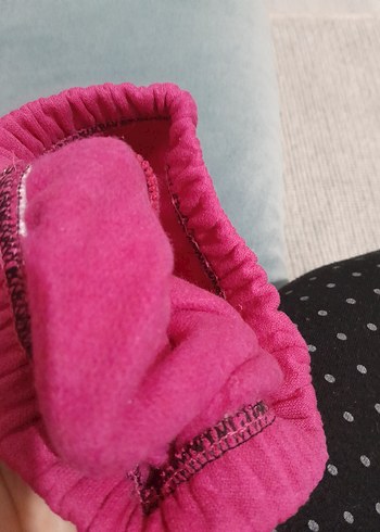 Pembe Baskılı Örgü Bebek Kız Takımı 7 yas - Görsel 3