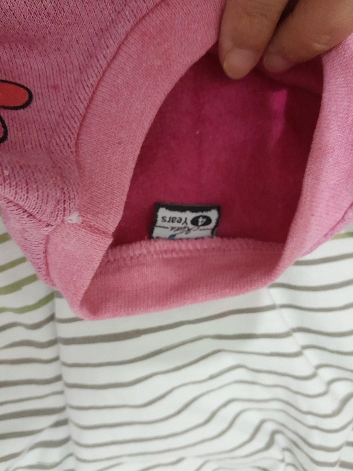 4 yas Pembe Baskılı Uzun Kollu Kız Bebek Takımı - Görsel 3