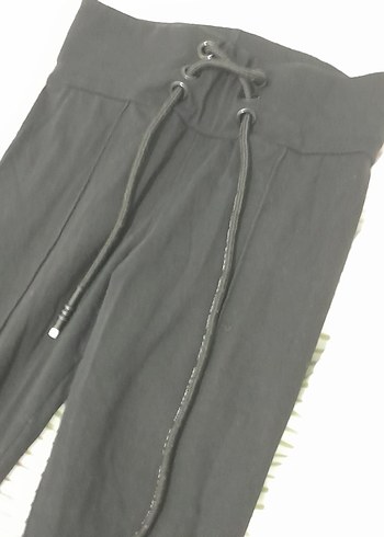 kız cocuk  Siyah Dar Kesim  Kumaş tayt - Görsel 3