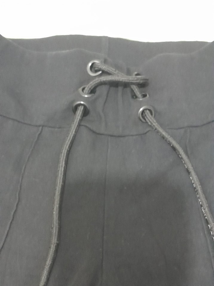 kız cocuk  Siyah Dar Kesim  Kumaş tayt - Görsel 2