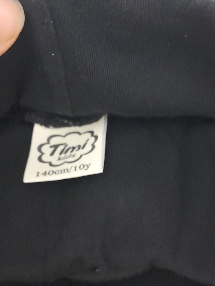 kız cocuk  Siyah Dar Kesim  Kumaş tayt - Görsel 4